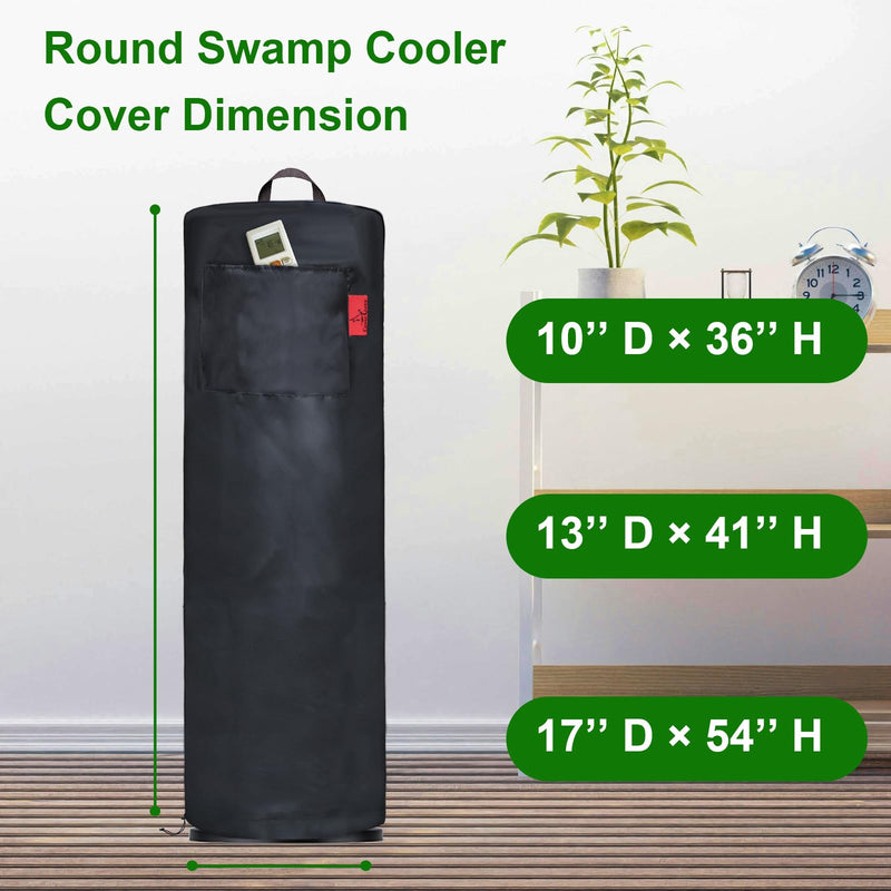 Indoor Tower Fan Cooler Cover, Fits Dreo Evaporative Air Cooler and 42 Inch Oscillating Fan, LASKO Pinnacle 40", Apex 42", Oscillating 42.5" Bladeless Standing Fan Portable Round Cover (13"D × 41"H) 13"D × 41"H