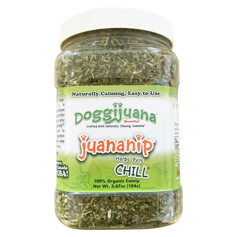 Doggijuana Juananip™ Refill Jar | Hand Harvested Organic Ground Catnip for Dogs | Naturally Calming for Anxiety, Stress | Grown in the USA Juananip Jar