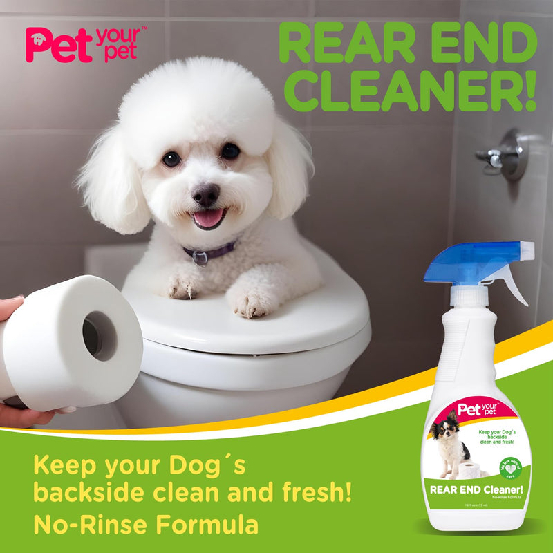 Rear End Cleaner – Safe Dog Butt Spray to Keep Your Dog’s Backside Clean & Fresh – No Rinse Dog Spray Made with Natural Ingredients - PawsPlanet Australia