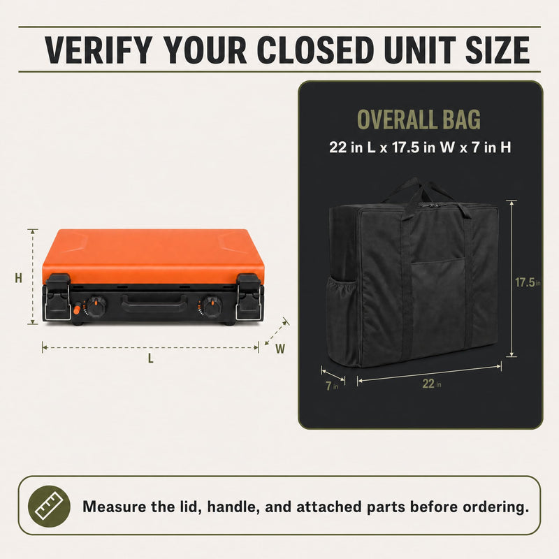 Griddle Carry Bag Fits Blackstone 2364 2250 2246 2363 Standard Black