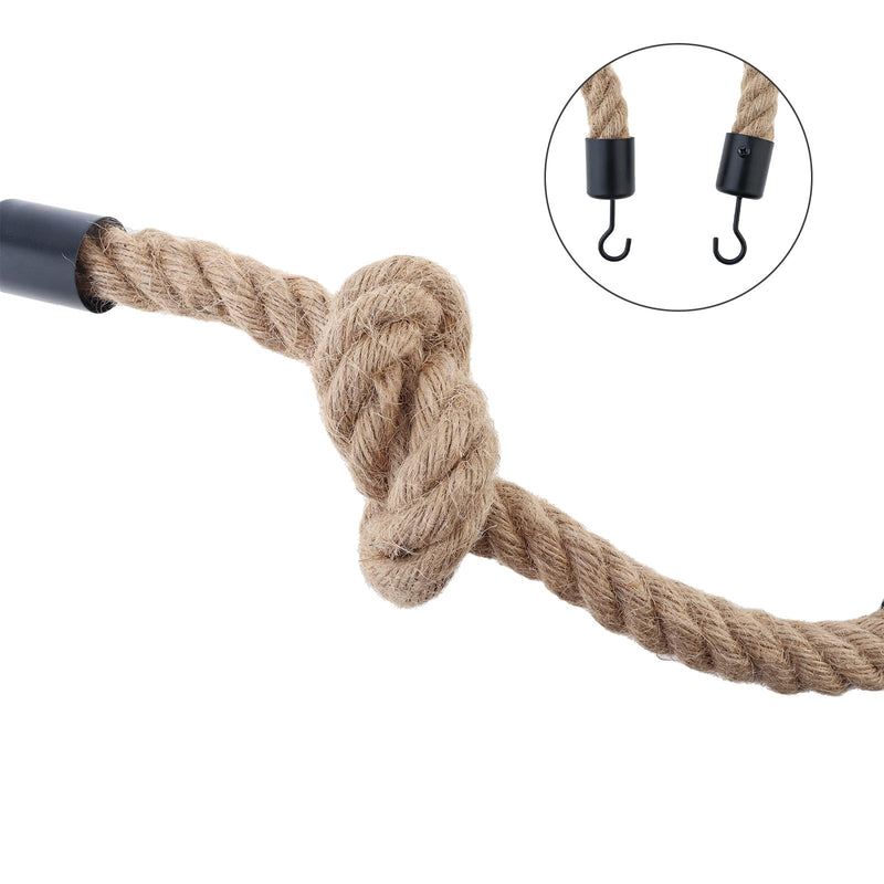2 Pack Nautical Retro Hand Towel Ring Rope Toilet Paper Holder Wall Mounted for Bathroom or Kitchen,Pipe Rope Towel Ring,19.7 Inch Rope Tissue Holder (Iron, 2)