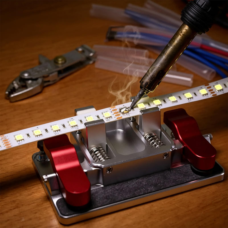 Helping Hands Soldering Station, Welding Table Clamps with Ceramic Clamps, Aluminum Third Hand Tool for PCB, Wire & LED Strip Electronics Repair