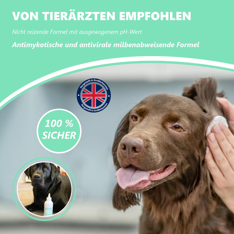 Pets Purest Ear Cleaner for Dogs 250ml - Recommended by Veterinarians in the UK - Dog Ear Cleaner for Head Shaking, Itching and Smelly Earwax - 100% Natural Ear Cleaner - PawsPlanet Australia
