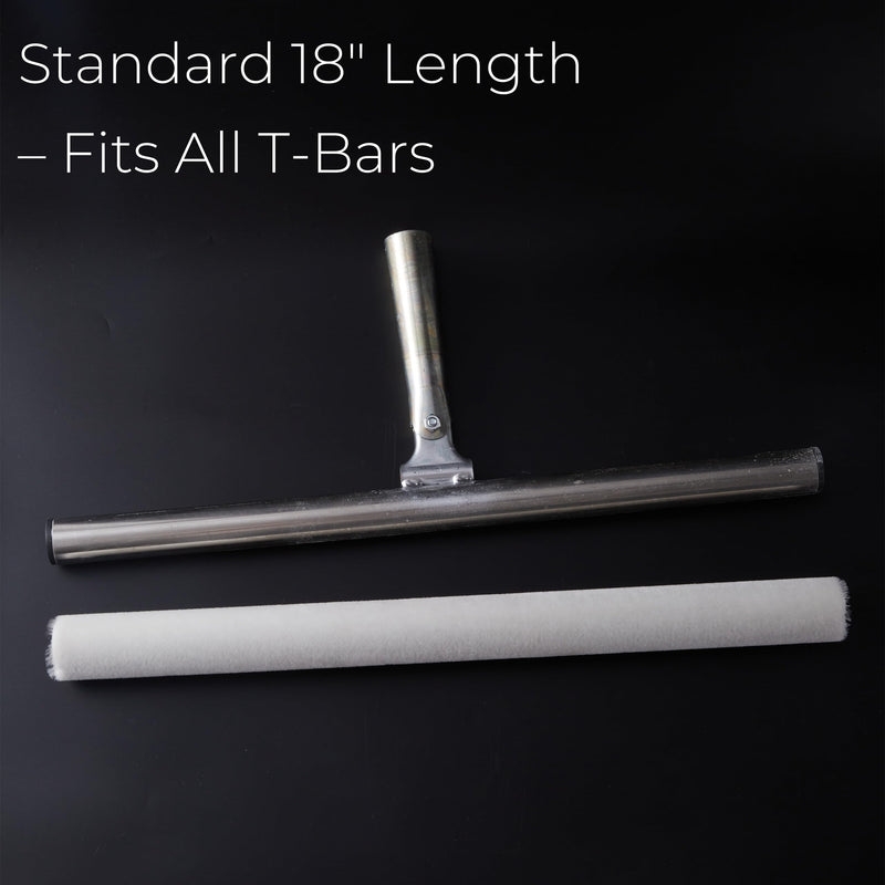 T-Bar Refill Sleeves, 18 in Nylon Bristle Heads, 3 Pack