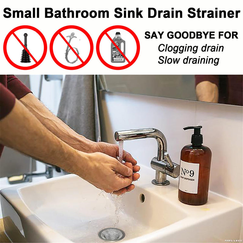 1.0" Small Drain Strainer, Drain Mesh Basket, Bathroom Sink Drain Strainers, 2PCS Drain Hair Catchers for Laundry, Mop Pool, Utility, Slop, RV Sink, Stainless Steel Drain Filter Strainer-2PCS - NewNest Australia