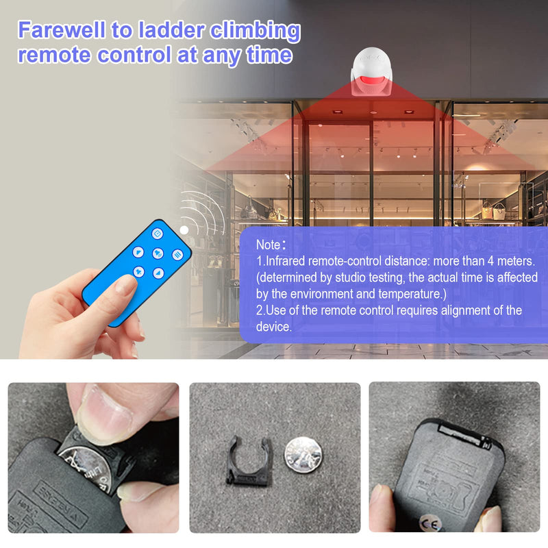 Motion Sensor Alarm with 17 Chimes 3 Alarm Modes 4 Volume Levels Wireless Motion Detector Alarm with Remote 110dB Home Security Alarm (2 Motion Detector, 2 Remote Control) Motion Sensor Alarm-2Pack