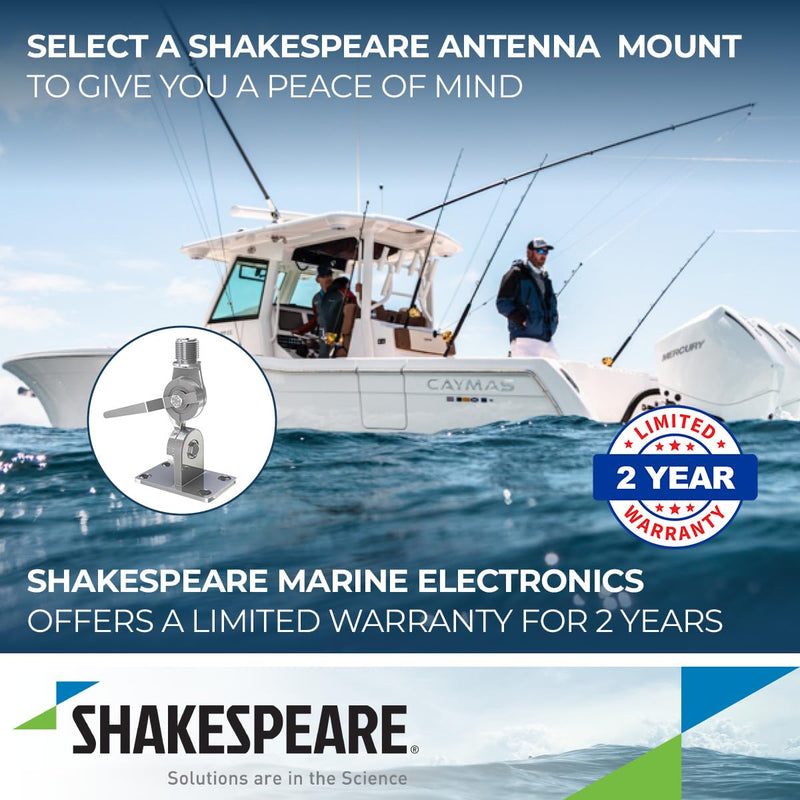 Shakespeare Ratchet Mount Shakespeare 4187-BX Ratchet Mount, Stainless Steel w/Handle,