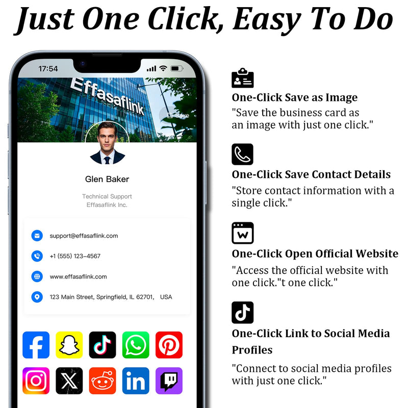 Customized Online Profile, Digital Business Card, NFC Ring, Tap to Share Social Information, for iPhone & Android (#8) #8