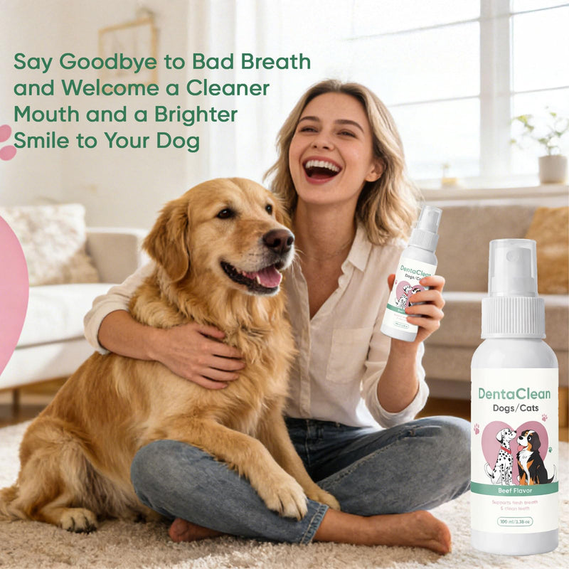 Milolabco Advanced Dental Spray, Dentaclean Spray for Dogs & Cat, Eliminate Bad Dog Breath and Cat Bad Breath, Minimize Tartar Buildup, Supports Oralhygiene, Fresher Breath, No Brushing, 100ml