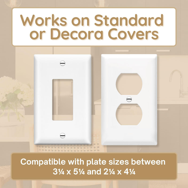 Power Perch Wall Outlet Shelf – Transform Your Outlet into a Space-Saving Display! Perfect for Alexa, Electric Toothbrush & More – Sturdy Light Socket Shelf by Storage Theory - 1 Pack, White