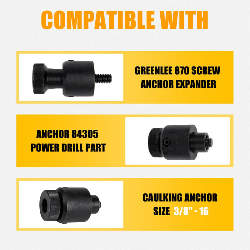 RANSOTO 870 Screw Anchor Expander Hollow Wall Set Tool Compatible with Greenlee 84305 Power Drill Part Caulking Anchor Size 3/8"-16