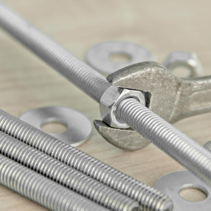 uxcell 4Pcs Fully Threaded Rod, M8 x 50mm 304 Stainless Steel Right Hand Thread Bar Studs M8-1.25 Thread Pitch for Furniture Machinery Assembly 4