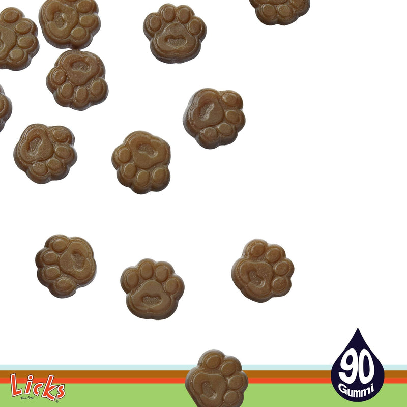 Licks Pill-Free Dog Calming Gummies - Zen Calming Aid Supplements for Aggressive Behavior & Nervousness - Calming Dog & Puppy Treats for Stress Relief & Dog Health - Dog Gummies - 90 Use - PawsPlanet Australia