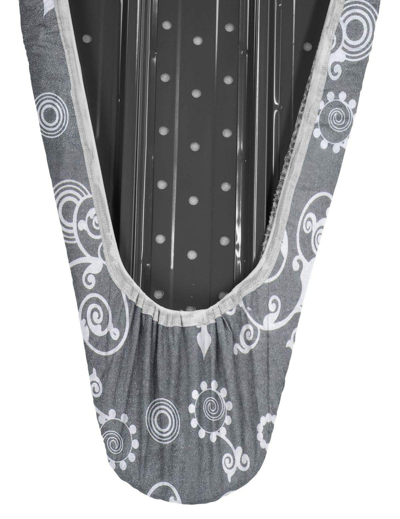 EPICA Silicone Coated Ironing Board Cover- Resists Scorching and Staining - 15" x54 (Grey Floral) Grey Floral