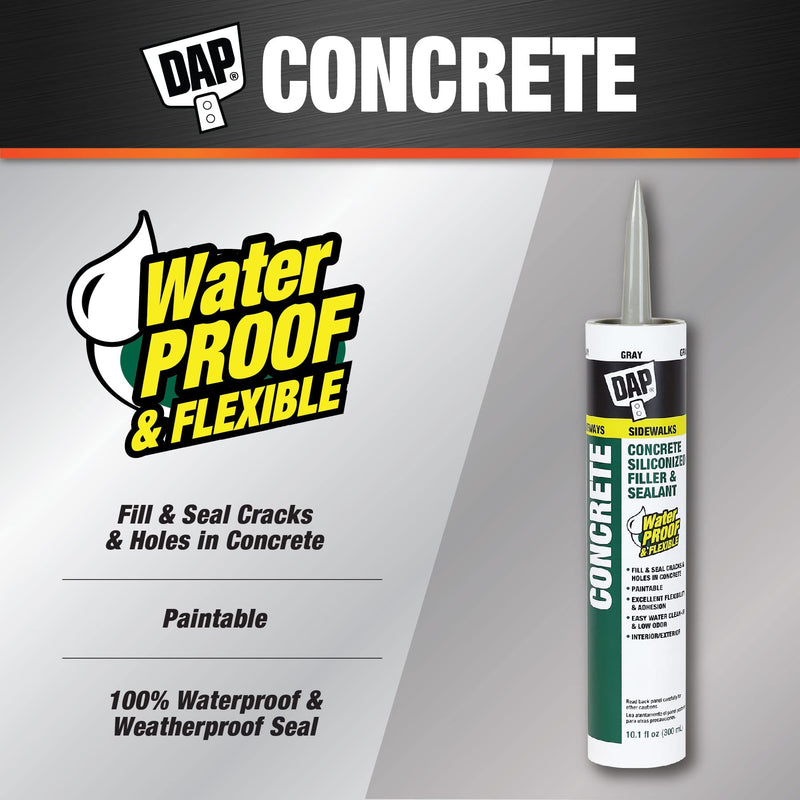 DAPConcrete Watertight Filler and Sealent 10.1 ounce Gray 1 Count (Pack of 1) Caulks