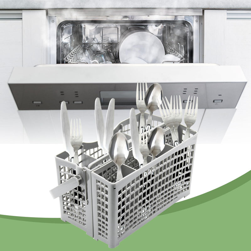 Universal Dishwasher Basket Replacement - 2 in 1 Utensil/Cutlery Basket - Compatible with Bosch, Maytag, Kenmore, Whirlpool, KitchenAid, LG, Samsung, Frigidaire, GE