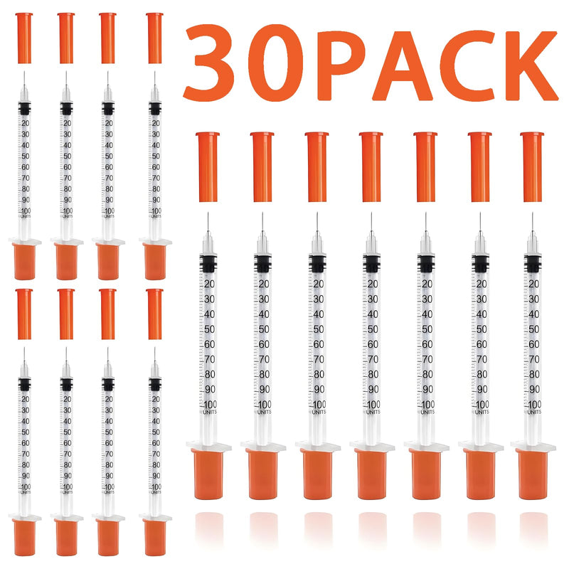 U-100 1cc/1ml 31 G 5/16 8mm Inch Syringe, Individually Packed 100 PACK for Dog, Cat, Bird and Other Smaller Pets and Measuring Nutrients for Your Garden Plants