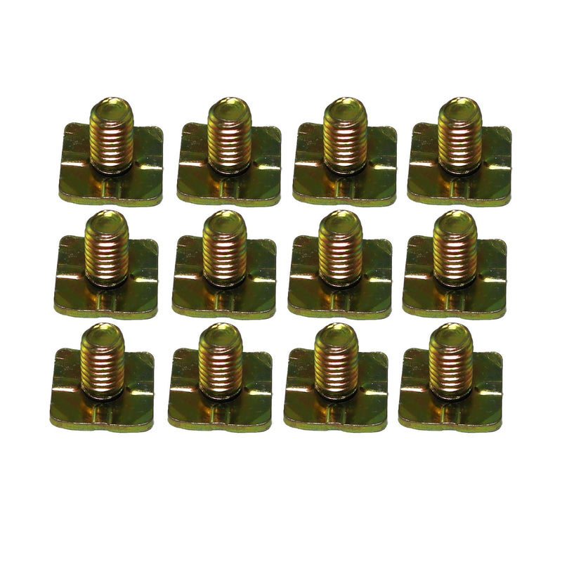 12pcs M5x10 Terminal Block Screws with 12x12mm Square Washers, Color Zinc Plated Carbon Steel M5x10x12mm
