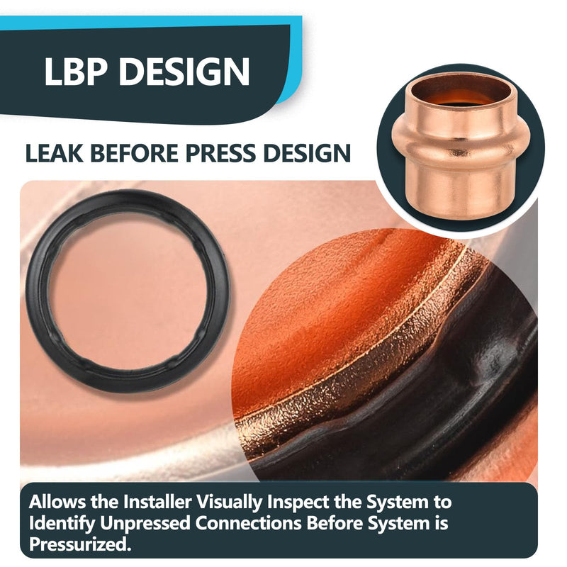 10Pack Seelink 3/4" Copper Press End Cap(Plug)(PRESS011-10) 10 0.75 Inch