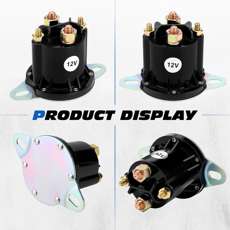 12V 150A Starter Solenoid Relay for Trombetta 684-1221-012 Western Snow Plow 56131K 56134 25634 Fisher 5794 5794K-1 Boss HYD01633 Buyers 16160410 1306317 Powerseal DC Contactor Continuous 4 Terminals