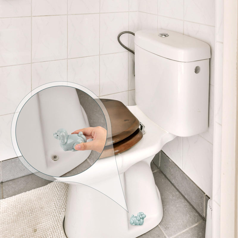 2pcs Ceramic Toilet Bolt Covers, Cute Dog Toilet Bolt Covers Decorative Smooth Toilet Bolt Caps Bathroom Decor Easy to Install Toilet Screw Cover Caps for Hotel Kitchen Bedroom