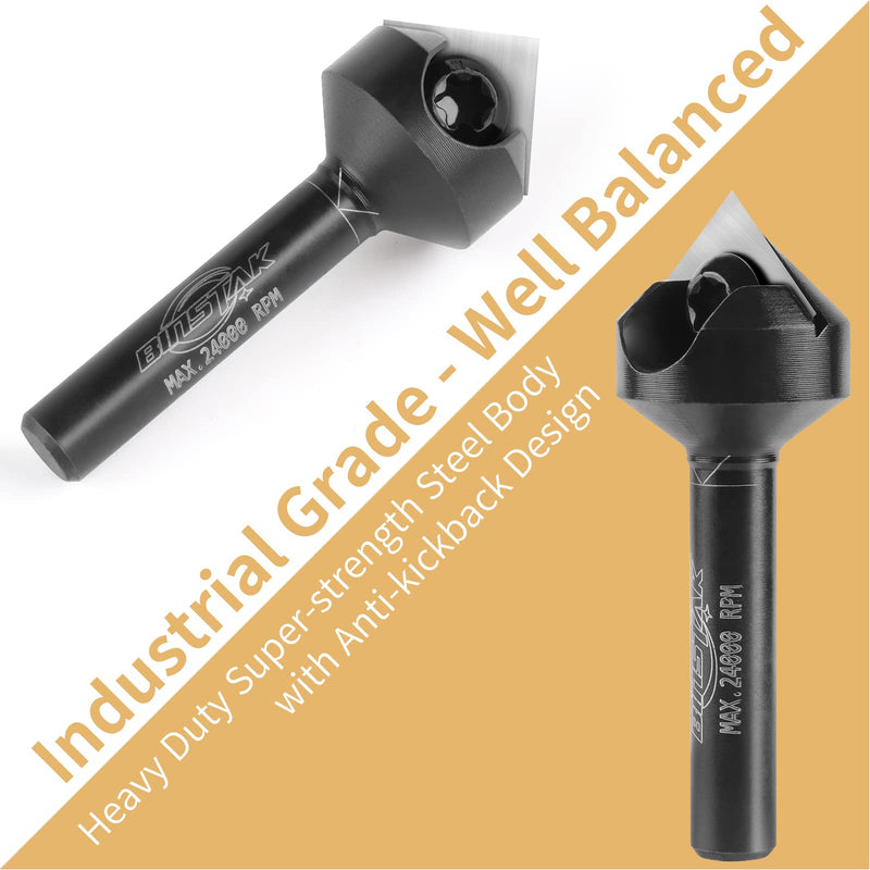 90 Degree V Groove Router Bit 1/4 Inch Shank, Carbide Insert Wood CNC Router Bits for Woodworking Engraving Carving V Bit 1/4" Shank-90 Degree