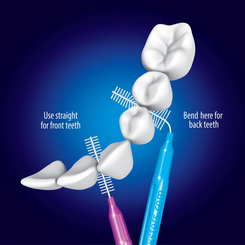 Piksters Interdental Brushes, 10 pk, Size 00, Interdental Brush for Extremely Fine Gaps, Gum Soft Bristles for Plaque Removal, Safe for Braces Pink (Size 00) 10 Count (Pack of 1)