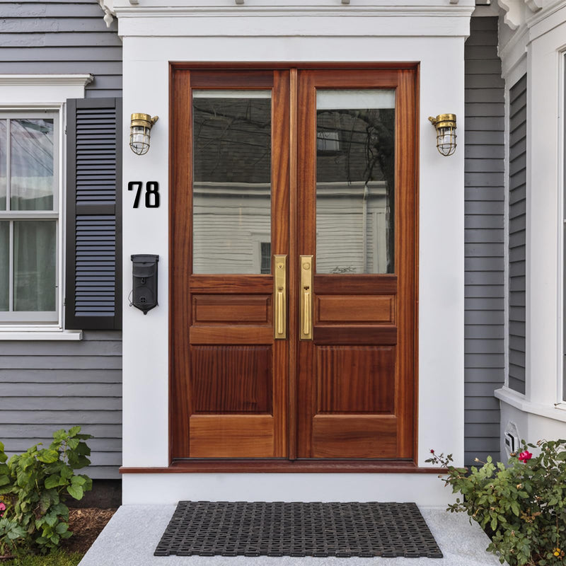 Modern House Numbers for Outside - Self-Adhesive, Large 6 Inch, Metal House Address Numbers - Ideal For Mailbox, Door, And Outdoor Address - House Number 1