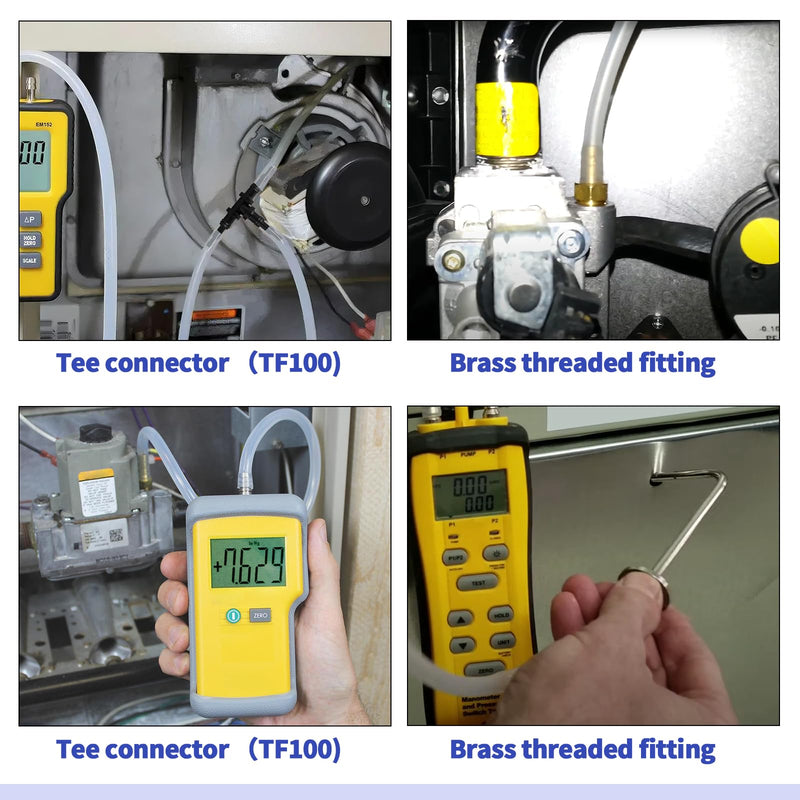 Manometer Probe Kit Compatible with Fieldpiece JL3KM, SDMN5, SDMN6, ADMN2 and Klein Tools ET180 Digital Manometer, HVAC Pitot Static Tube Fit
