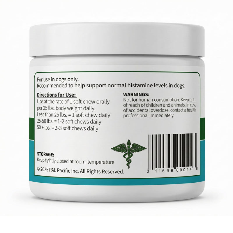 Dog Allergy Chews for Itchy Skin, Hot Spots, Paw Licking Relief & Itchy Ears – Quercetin, Turmeric, Probiotics & Colostrum – Made in USA – 60 Count Allergy Relief
