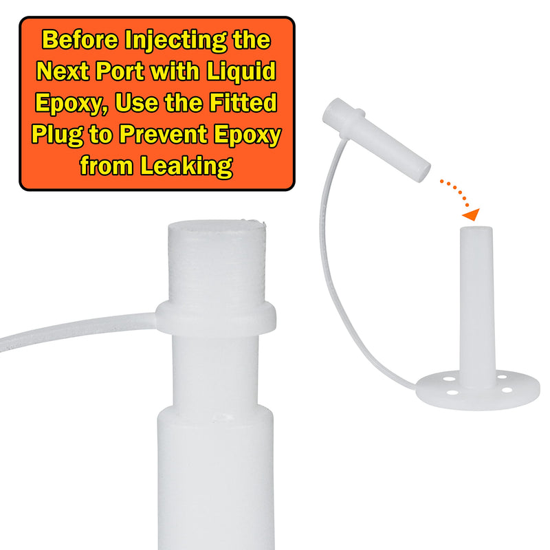 Liquid Concrete Standard Surface Injection Ports with Attached Caps (20) 20