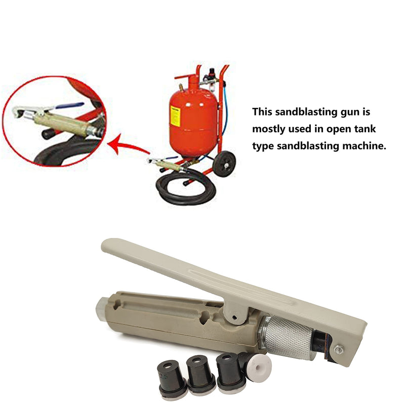 Sand Blaster Gun Contains 4pcs Ceramic Tips Abrasive Blaster Gun Nozzles Remove Paint,Stain,Rust,Grime on Surfaces sandblast gun