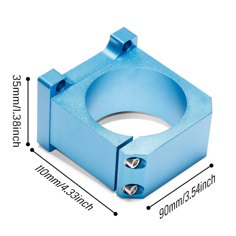 65mm Diameter Aluminum CNC Spindle Holder Spindle Mount for PROVerXL 4030 CNC Machine Aluminum Z Axis Assembly Kits, Blue, 4030V2-ZC69
