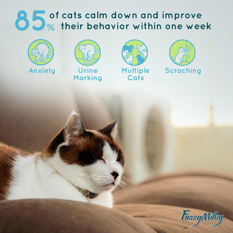 Cat Pheromone Calming Diffuser Gel, Unplugged Cordless Cat Calming, Anxiety Relief, Lasting 2 Months, Adjustable for Home,Car Travel, Scratching,Urine Marking(120 ml, 4.1 fl oz) Striped