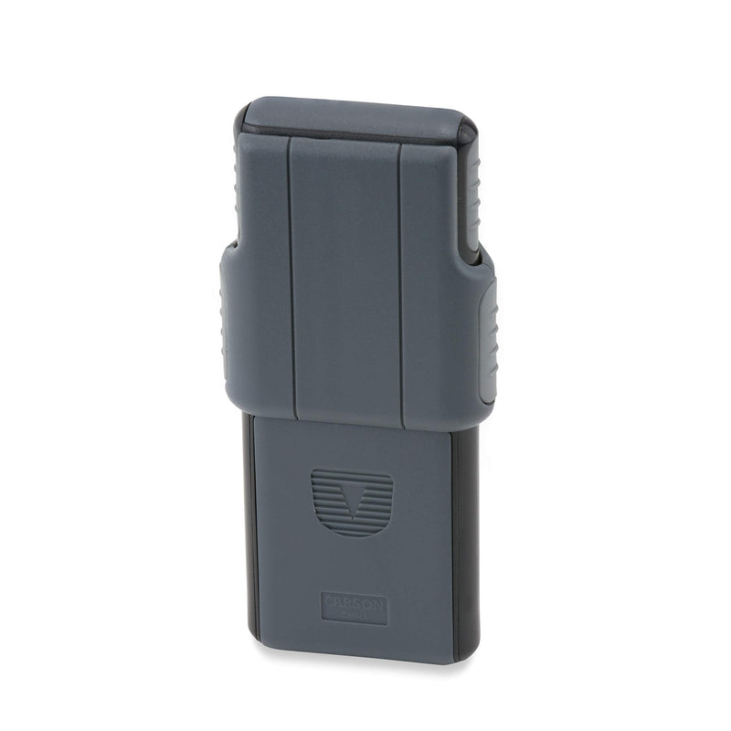 Carson 5x MiniBrite LED Lighted Slide-Out Aspheric Magnifier with Protective Sleeve - Set of 4 (PO-55MU),Gray Pack of 4