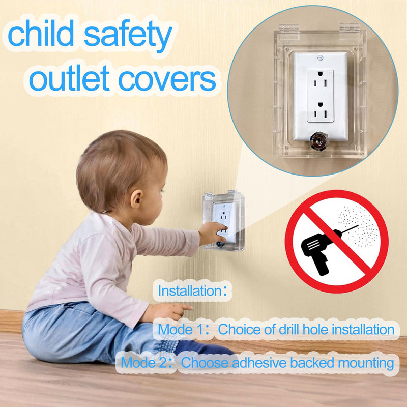 Smart Home Switch Cover,Baby Proof Light Outlet Covers,Child Safety Switch Plate Guard,Wall Plug Box,Kids Electrical Protector Box Fits All Outlet 4.95" H X 3.35" W X 1.77" D or Smaller Electrical socket or switch lock box
