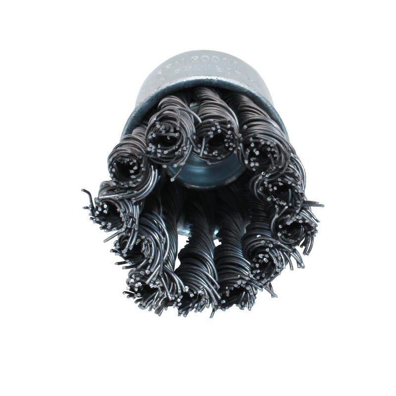 HOYIN Wire End Brush, Twist Knotted, Alloy Carbon Steel, 0.020in-by-1 1/8in (5) 5