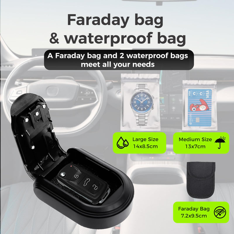 Magnetic Key Holder Box Hide A Key Under Car with Combination Lock with Strong Magnet for Storage Key Indoors, Outdoors Outside