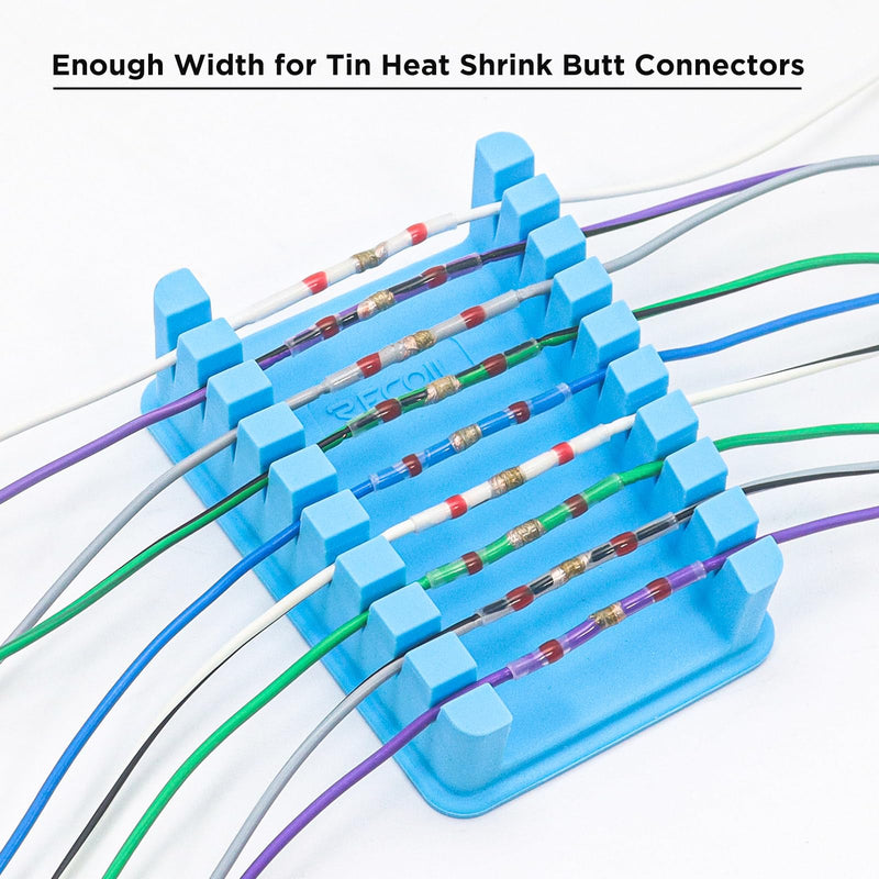 Recoil SWSL 9 Slots Silicone Wire Harness Soldering Holder Wire Leads Clamp Stand with Neo Magnets Base, Holds 30AWG to 12AWG Wires, High Temperature Silicone