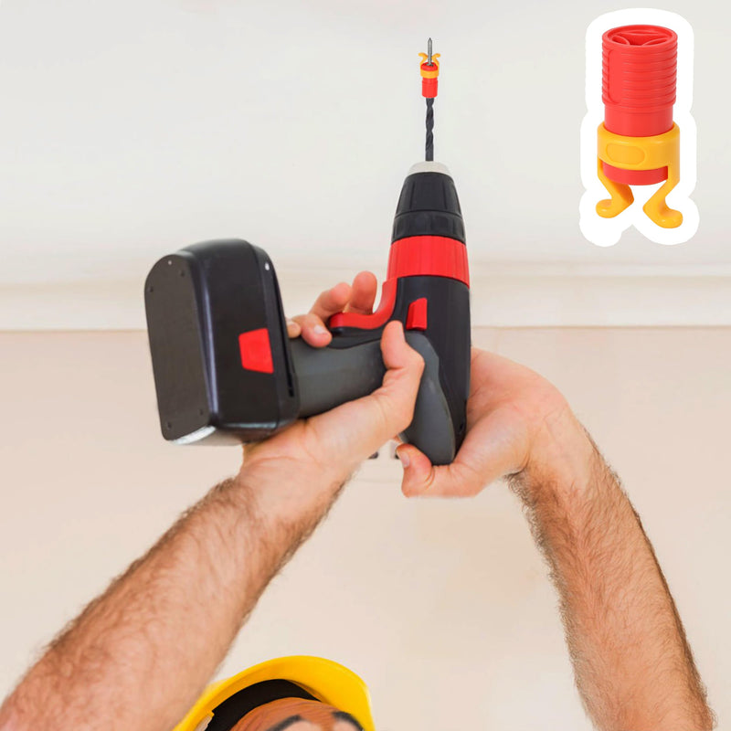 4 Pcs ABS Screw Gripper Holder Clamp Fixing Set for Drill, Fits Screwdrivers Bit Diameter of 6-8mm Holding Tool for Woodworking (Red) - NewNest Australia