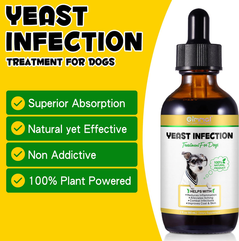Dog Yeast Infection Treatment, Natural Yeast Infection Treatment for Dogs, Supports Dog Ear Infection Treatment and Allergy Itch Relief, Reduces Inflammation,Improve Coat & Skin, Bacon Flavor, 2 Fl Oz - PawsPlanet Australia