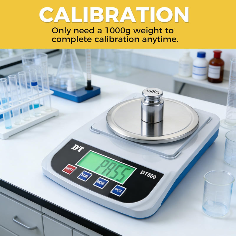 Digital Lab Scale 1000g x 0.01g High Precision Analytical Balance Electronic Scale, LCD Display and Counting for Laboratory Jewellery Kitchen Scientific