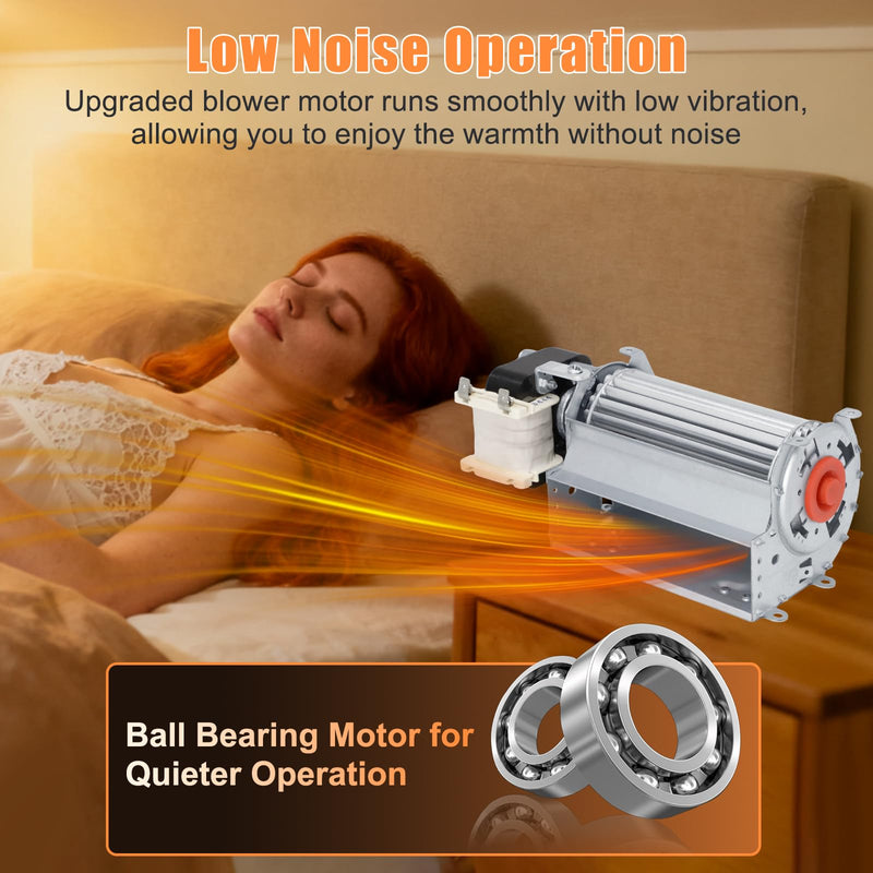 Criditpid GFK21B GFK21 Fireplace Blower Fan for Heatilator Fireplace ND3630, GNDC30, ND3630I, NDV3630IL, NDV3630I, FK21 UZY3 GFK21A Blower Fan Motor for Desa GA3450TA, Rotom HB-RB66 R7-RB66, NOVUS 30