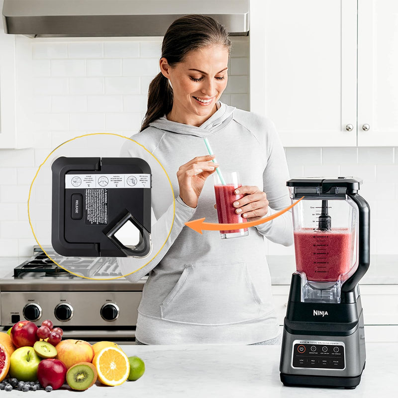 Blender Lid Replacement for Ninja 72 OZ Pitcher Locking Lid, Top Lid Cover Parts for BL610 BN750 BN751 BN800 BN801 CO610B Series,Compatible with NEW Model Pitcher with Rim Extension Only