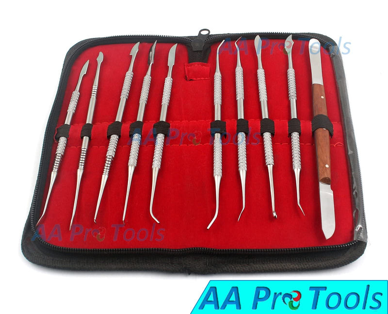 AA PRO Dental LAB Equipment Dental Dentist Sculpture KIT Wax Carver Set,10 PCS/Set A+ Quality