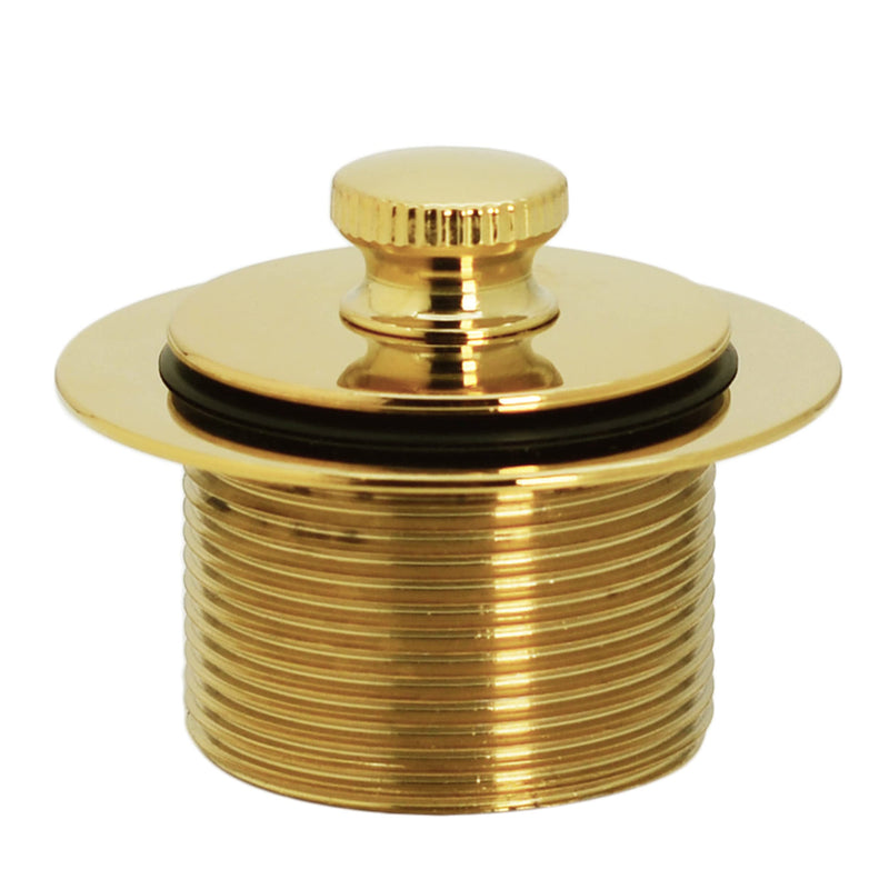 Westbrass Twist & Close Tub Trim Set with One-Hole Overflow Faceplate, Polished Brass, D94-01