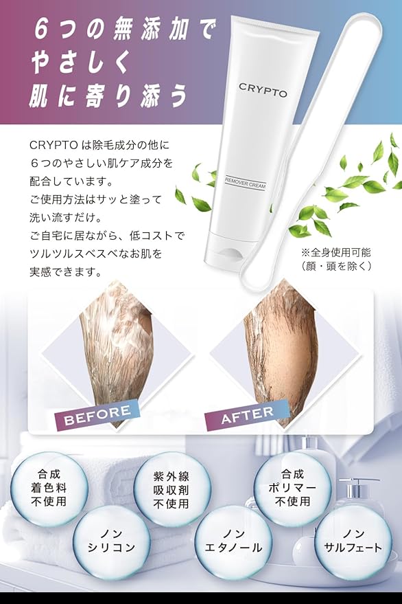 CRYPTO VIO Hair Removal Cream, Men's, Women's, Medicinal Use, Ministry of Health, Labor and Welfare Approved, V-Line, For Body, Unisex, 7.1 oz (200 g), Quasi Drug, Made in Japan - NewNest Australia