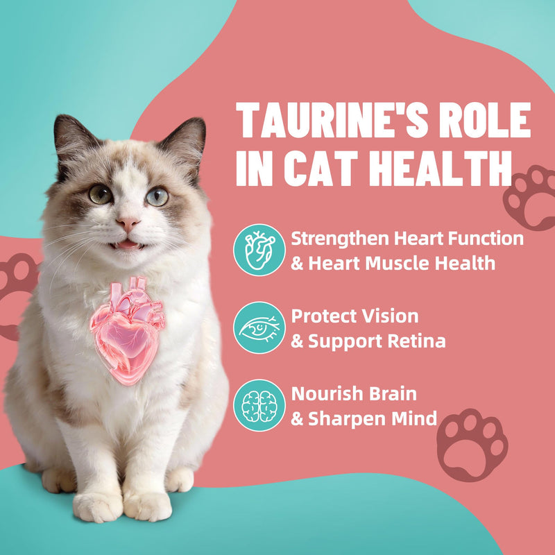 Just Try 3.38 fl oz Taurine & L-Lysine Supplement for Cats - Vitamins & Taurine for Immune Support & Allergy Relief - Lysine for Sneezing, Runny Nose and Watery Eyes - 100ML Chicken Flavor