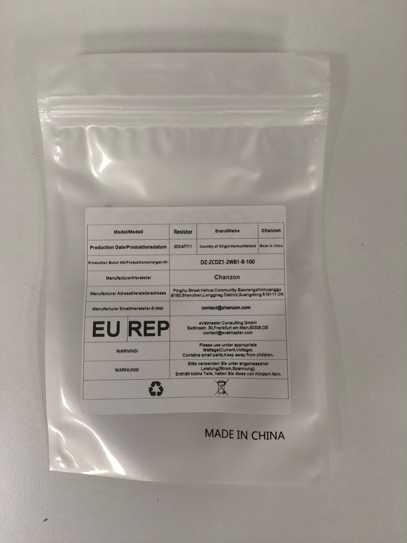 Chanzon 100pcs 1/2W (0.5W) 1K Ω ohm Metal Film Fixed Resistor 0.01 ±1% Tolerance 1KR MF Through Hole Resistors Current Limiting Rohs Certificated [1-2ZC11] 1K ohm