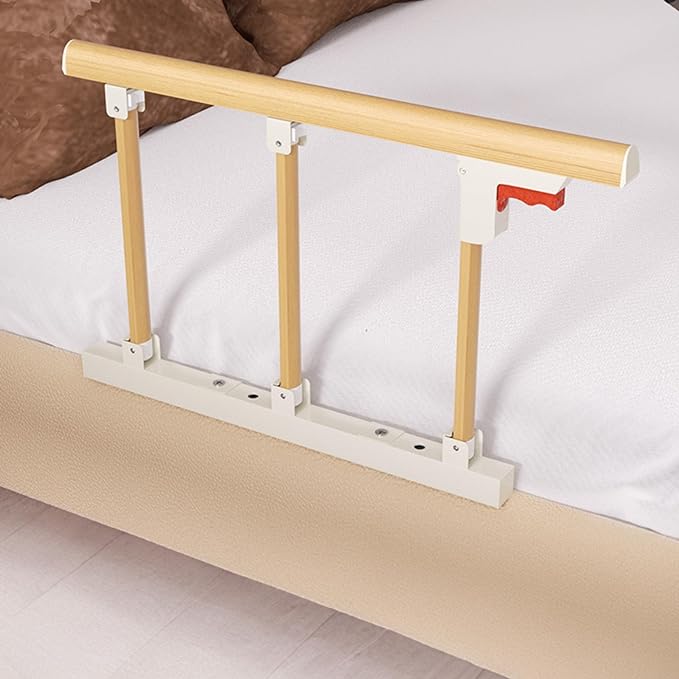 BQKOZFIN Bed Guard, Foldable, Side Rail for Nursing Care, Bed Fence, Fall Prevention, Width 37.8 inches (96 cm) - NewNest Australia